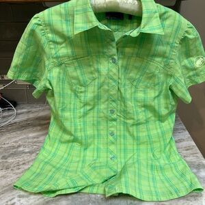 Mammut Shirt Womens Small  Plaid  Button Up Hiking Nature Travel Outdoor